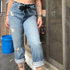 Vintage distressed mom jeans